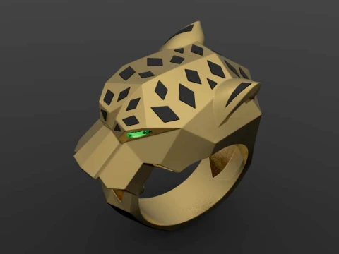 Ring Panther 3D Print Model