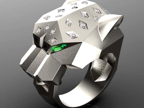 Ring Panther 3D Print Model