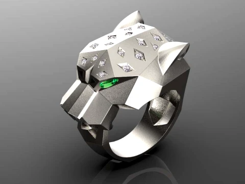 Ring Panther 3D Print Model