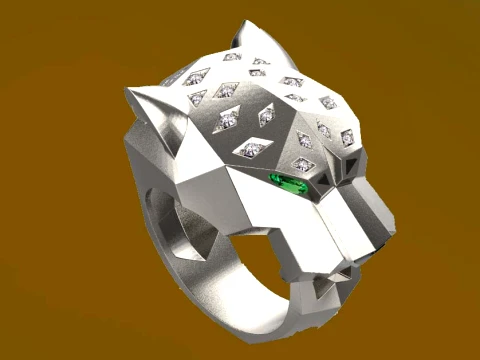 Ring Panther 3D Print Model