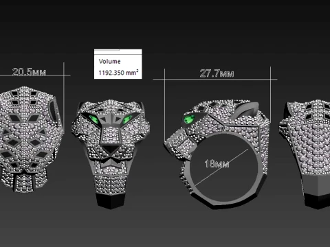 Ring Panther 3D Print Model