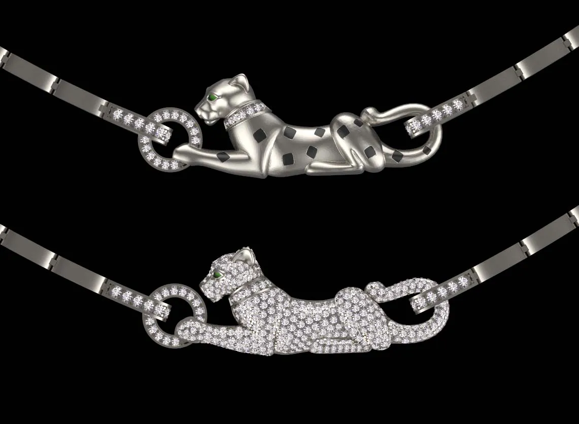 Pendant panther 3D Print Model .c4d .max .obj .3ds .fbx .stl .blend 
