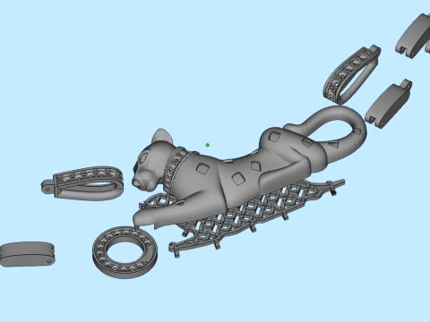 Pendant panther 3D Print Model