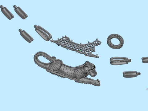 Pendant panther 3D Print Model
