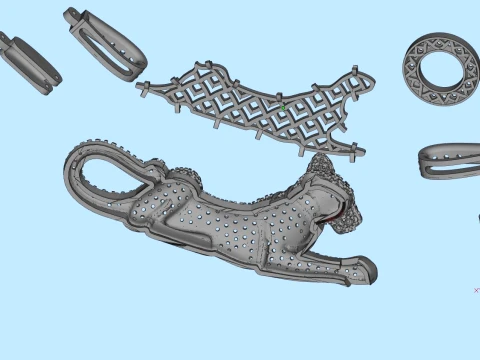 Pendant panther 3D Print Model