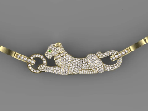 Pendant panther 3D Print Model