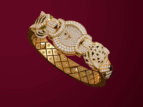 Bracelet panther 3D Print Model