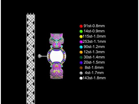 Bracelet panther 3D Print Model