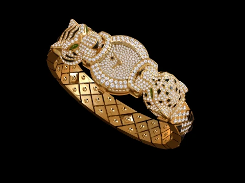 Bracelet panther 3D Print Model