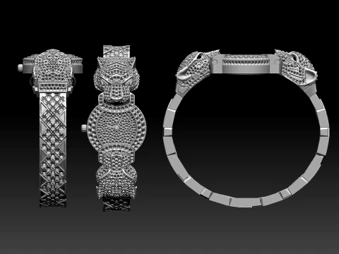 Bracelet panther 3D Print Model