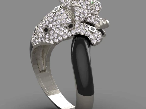 Ring Panther 3D Print Model
