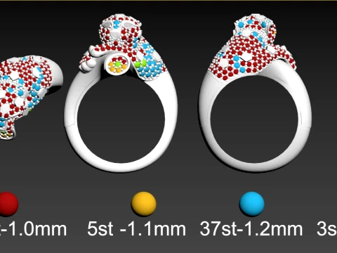 Ring Panther 3D Print Model