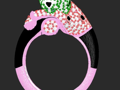 Ring Panther 3D Print Model