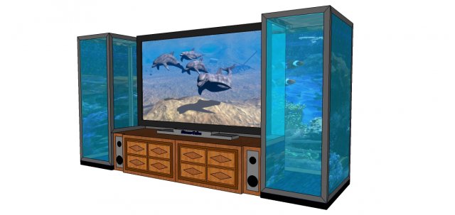 tv unit 3D 모델 .c4d .max .obj .3ds .fbx .stl .blend 