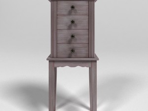 linda jewelry armoire in gray Modello 3D