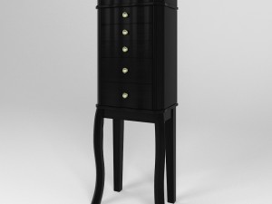 paige jewelry armoire in black 3D 모델