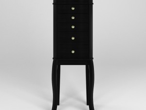 paige jewelry armoire in black 3D मॉडल