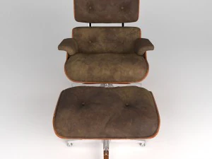 charles eames brown puff armchair 3D Model
