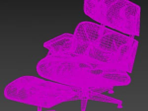 charles eames brown puff armchair 3D Model