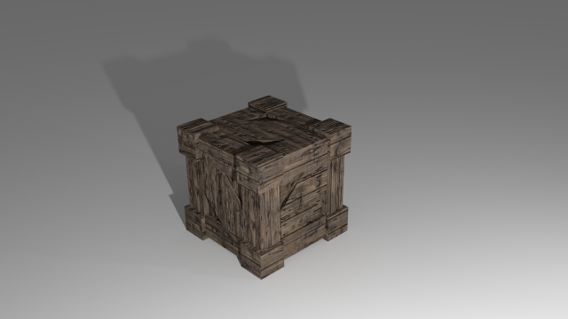 wooden box old style Model 3D .c4d .max .obj .3ds .fbx .stl .blend 
