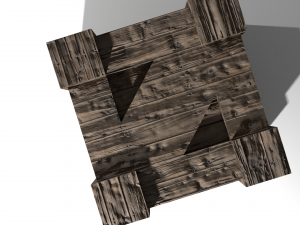 wooden box old style Model 3D