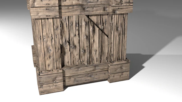 kotak kayu gaya lama Model 3D .c4d .max .obj .3ds .fbx .stl .blend 