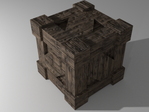 wooden box old style Modelo 3D