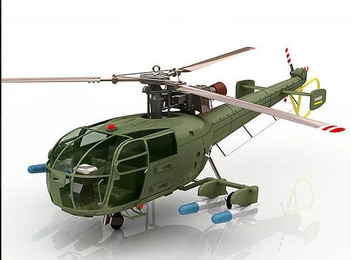 aerospatiale alouette iii - 3D Model .c4d .max .obj .3ds .fbx .stl .blend