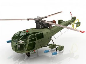 aerospatiale alouette iii - 3D Model