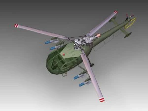 aerospatiale alouette iii - 3D Model