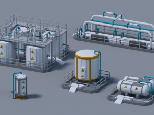 Fuel tank low-poly model 3D Модель