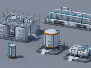 ईंधन टैंक लो-पॉली मॉडल 3D मॉडल