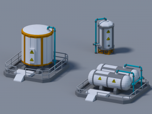 Fuel tank low-poly model 3D Модель