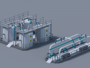 Fuel tank low-poly model 3D Модель