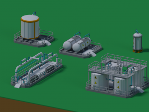 Fuel tank low-poly model 3D Модель