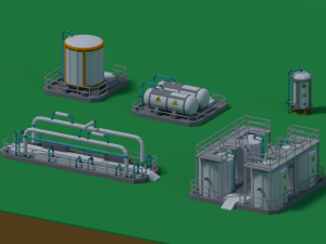 Fuel tank low-poly model 3D Модель