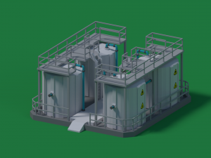 Fuel tank low-poly model 3D Модель