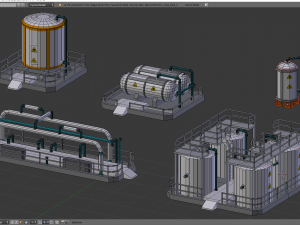 Fuel tank low-poly model 3D Модель