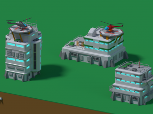 Sci-fi building 3D Model