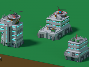 Sci-fi building 3D Model