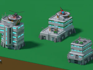 Sci-fi building 3D Model