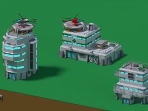 Budynek science-fiction Model 3D