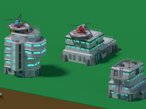 Sci-fi building 3D Model