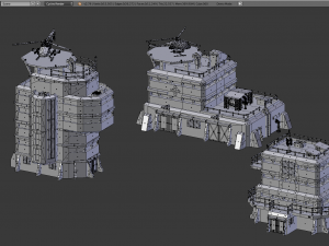 Sci-fi building 3D Model