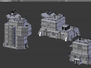 Sci-fi building 3D Model