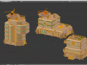 Sci-fi building 3D Model