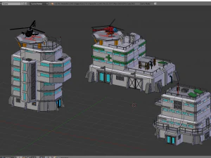 Sci-fi building 3D Model