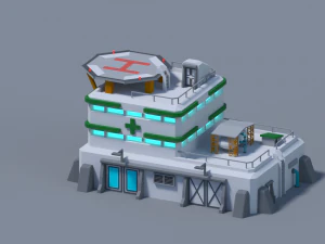 Sci-fi building 3D Model