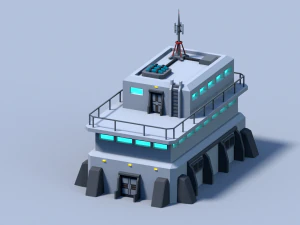 Sci-fi buildings 3D Model