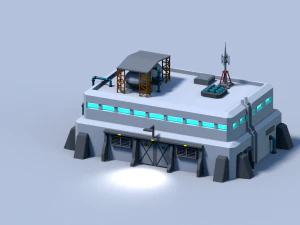 Sci-fi buildings 3D Model